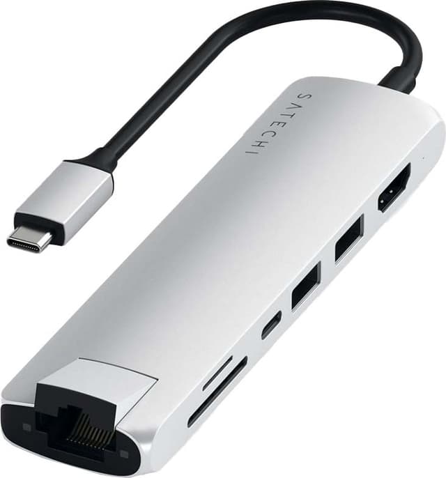 Satechi Slim USB-C Multiport USB-hubb (silver)