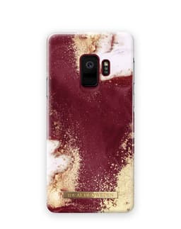 Fashion Case Galaxy S9 Golden Burgundy Marbl