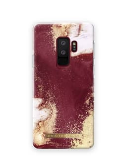 Fashion Case Galaxy S9 Plus Golden Burgundy Marbl