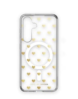 Clear Case MagSafe Galaxy S24 Golden Hearts