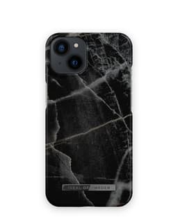 Printed Case MagSafe iPhone 13 / 14 / 16e Black Thunder Marble