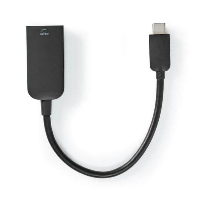Nedis USB-C™ Adapter | USB 3.2 Gen 1 | USB-C™ Hann | HDMI™ Output | 4K@60Hz | 0.20 m | Rund | Nikkel belagt | PVC | Sort | Plastpose