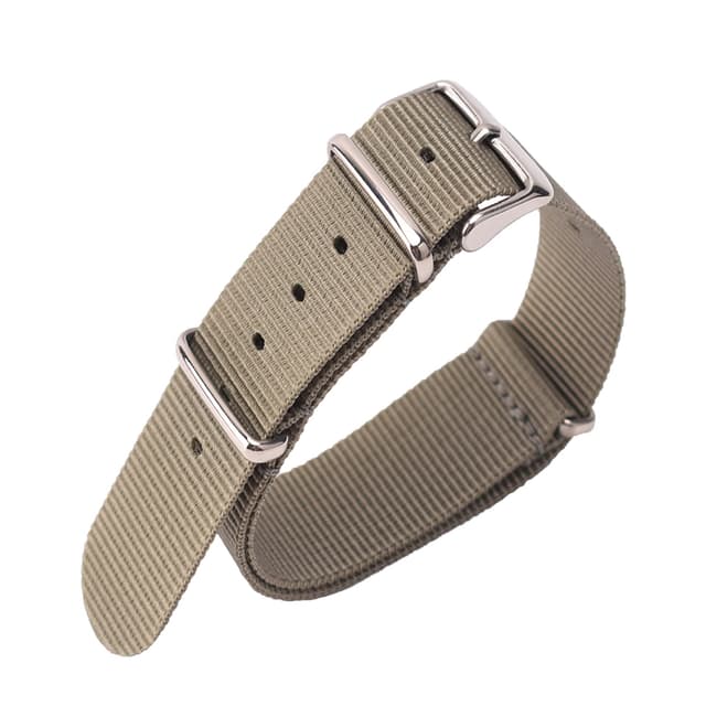 Erstatningsurrem nylon urrem 24 mm Grå