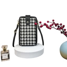 Crossbody väska Plånbok telefonväska Svart