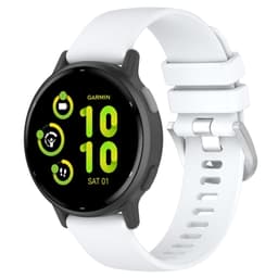 20 mm silikoniranneke Garminille/Vivoactive/VivoMoveTrend/Venu Valkoinen