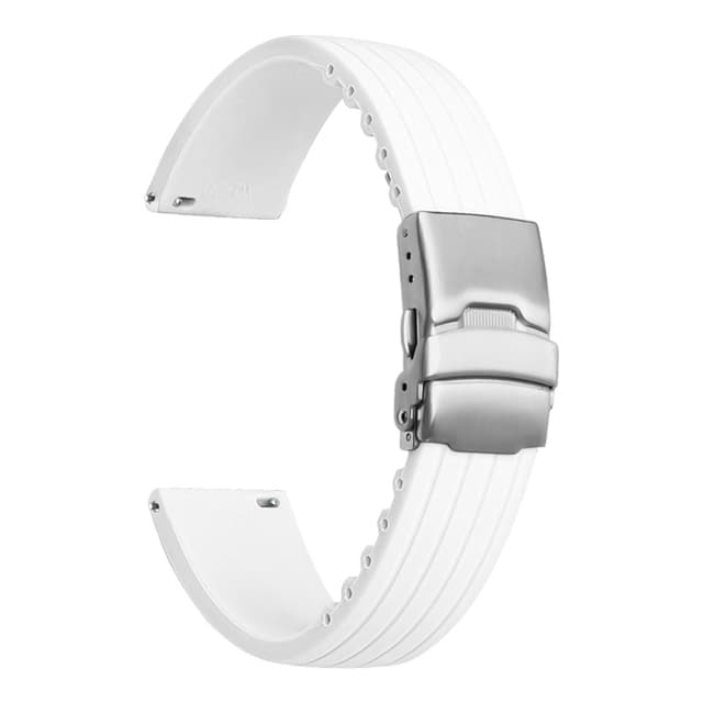 Silikon klockremsbyte för Blancpain X Swatch Vit