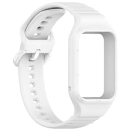 Silikonklockband med Ram för Xiaomi Mi Band 8 Pro Vit
