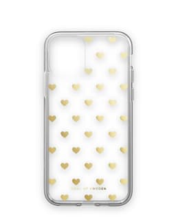 Clear Case iPhone 11 / XR Golden Hearts