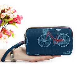 Mobiltelefonväska - Plånbok med 3 Fack cykel mönster