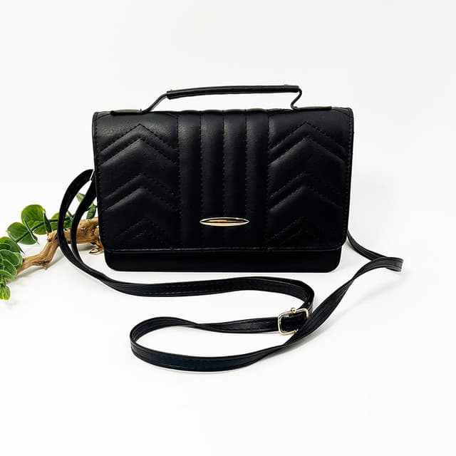 Single Skulder Crossbody Bag for kvinner Sort