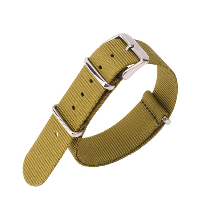 Ersättningsklockarmband nylon klockarmband 24 mm Grön