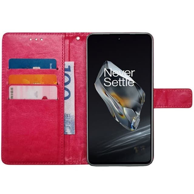 Wallet cover 3-kort OnePlus 13R - Lyserød