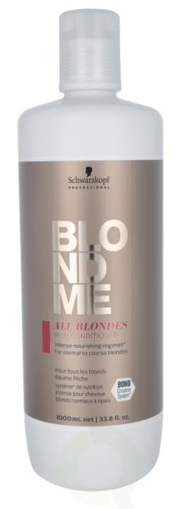 Schwarzkopf Blond Me All Blondes Rich Conditioner 1000 ml For Normal To Coarse Blondes