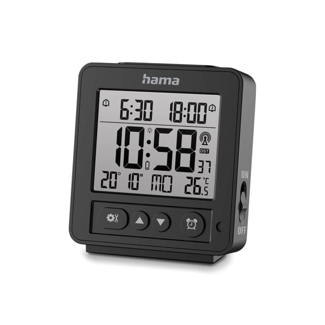 Hama Digital Vækkeur ""Rhodos"" DCF Sort