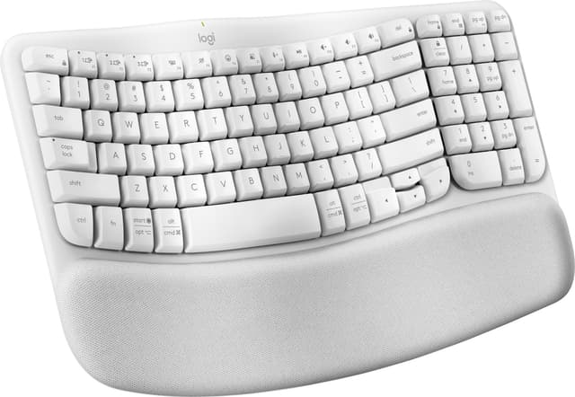 Logitech Wave Keys ergonomisk tastatur (hvit)