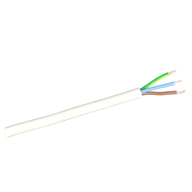 Kabel 3 x 4 mm² PFXP hvit a 1 mtr.