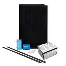 Solcelleanlegg 12/230V, 720 watt, litium heat 200At