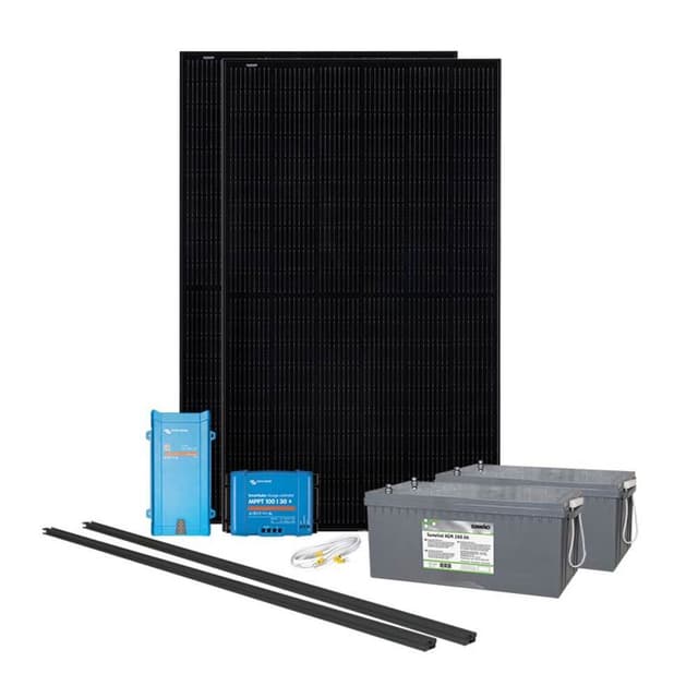 Solcelleanlegg 24/230V, 760 watt, 2 x AGM 260At