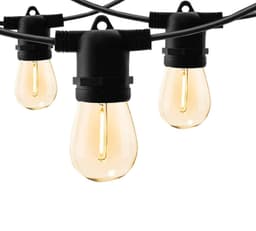 Premium Ljusslinga utomhus 50m med 100 utbytbara E27 LED lampor
