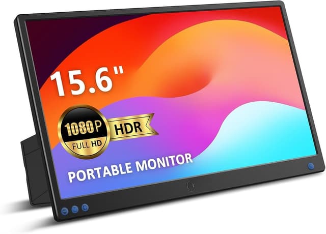 NÖRDIC USB-C og HDMI bærbar LCD-skjerm 15,6"" 1920x1080p 60Hz