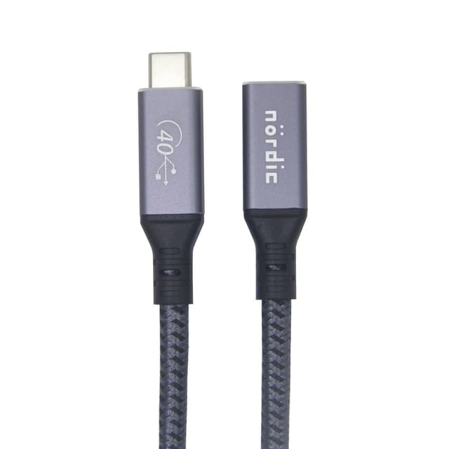 NÖRDIC USB 4 skjøtekabel 25cm 40Gbps 240W 8K60Hz