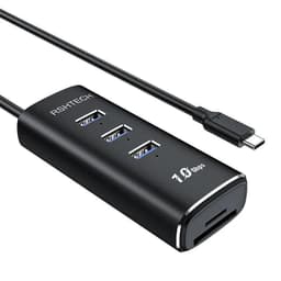 NÖRDIC Gen2 3.2 USB-C 3port Hub 10Gbps 1m kabel 3xUSB-A 1xSD 1xTF kortleser