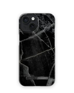Printed Case MagSafe iPhone 15 Black Thunder Marble