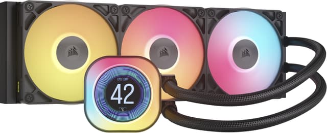 Corsair iCUE LINK TITAN 360mm RX LCD CPU-vannkjøler (sort) - Elkjøp