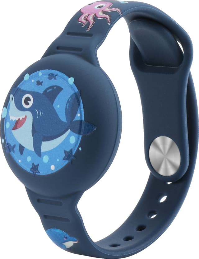 Ofkoz Kids Apple AirTag armbånd (hai/blå)