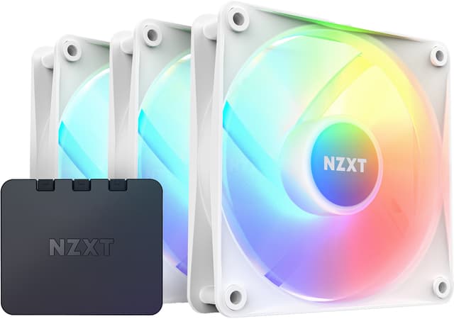 NZXT F120 RGB Core 120 mm fläktar (3-pack, vit)