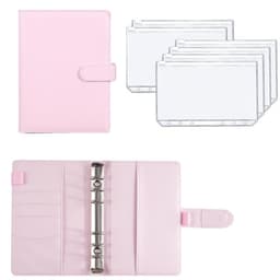A6 ringpärm med 12 plastfickor Rosa
