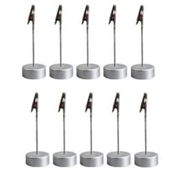 Krokodilklämma på fot 10-pack Silver