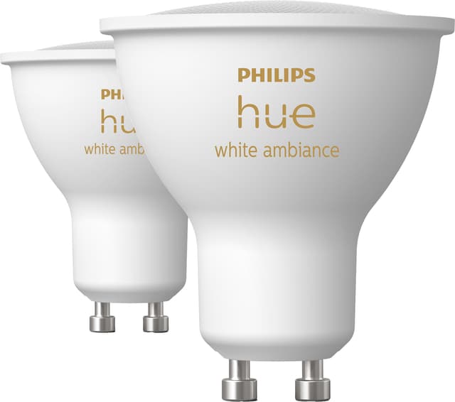 Philips Hue LED-pære GU10 4,2W (2-pak)