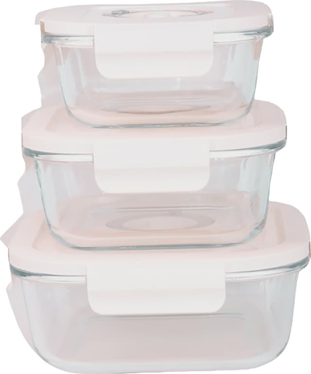 FoodEcoBox 3-pack fyrkantiga vakuum matlådor VCJ-14GS