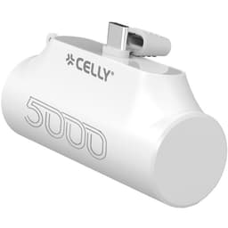 Celly PBC5000 Kompakt PowerBank med USB-C-kontakt 10,5W 5000mAh Vit