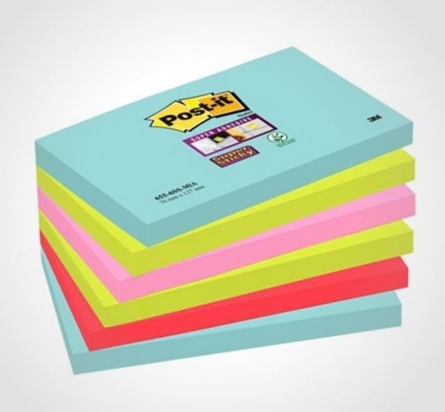 3M Post-it Super-Sticky stafettpinne 76 x 127 mm