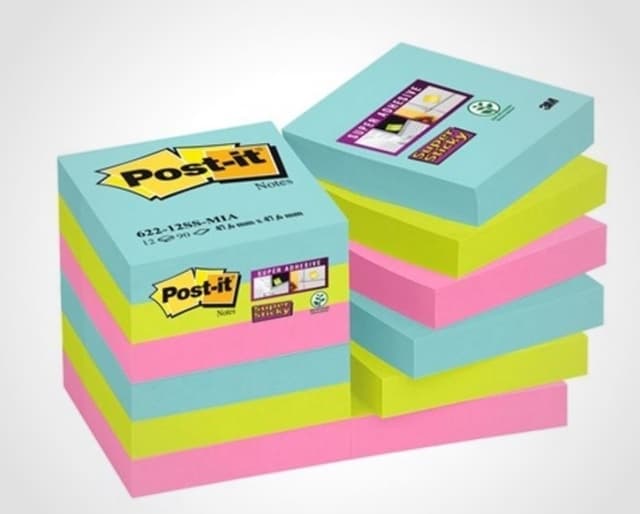 3M Post-it Super-Sticky stafettpinne 47,6 x 47,6 mm