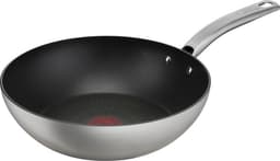 Tefal Recycle! -wokpannu, 28 cm, hopeanvärinen