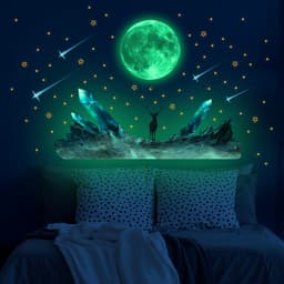 Glow in The Dark Moon Meteor Star Stickers 3-ark
