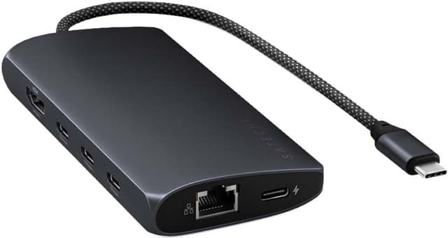 Satechi USB-C 8K Ethernet V3 Multiport USB-hubb (Midnight)