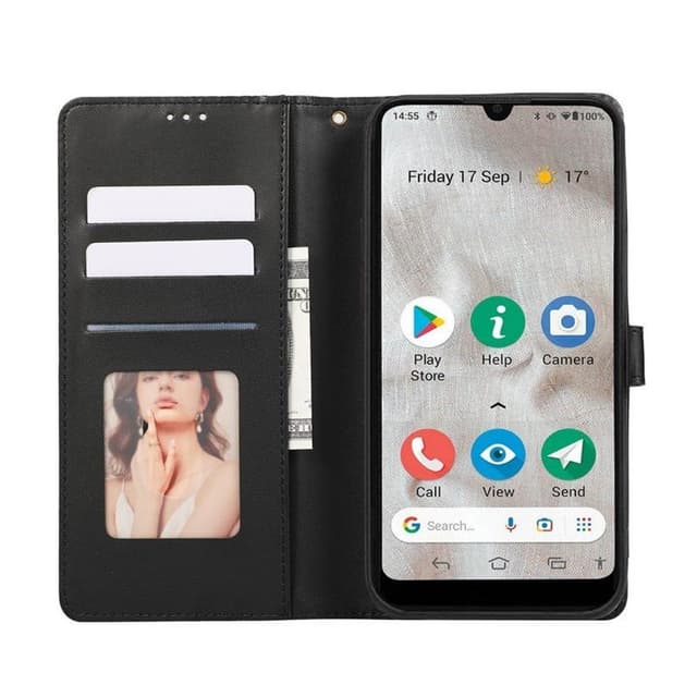 Blush mobilcover 3-kort Doro 8110 - Onyx Black