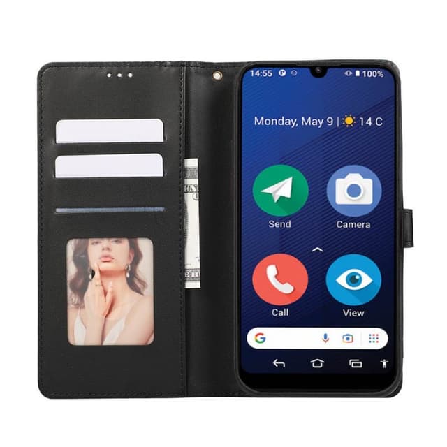 Blush mobilcover 3-kort Doro 8210 - Onyx Black