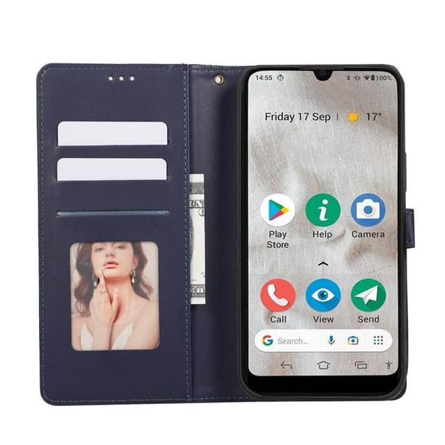 Blush mobilfodral 3-kort Doro 8100 - Navy