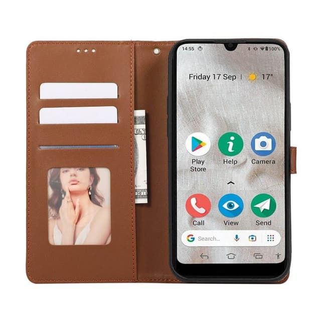 Blush mobilcover 3-kort Doro 8100 - Rusty Bronze