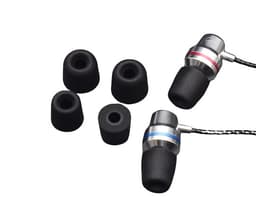Erstatning øreplugger med minneskum for 3-4 mm øretelefoner medium 3-par Sort