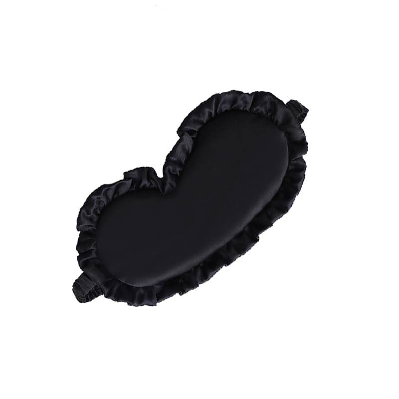 Ruffle Lace Sleeping Eye Mask Andas lättvikts mörkläggning Svart ...