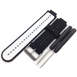 Silikonklokkerem for Garmin Forerunner 220/230/620/630/235 Svart + Hvit