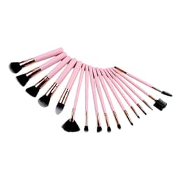 16-pack professionell makeupborstesats Rosa