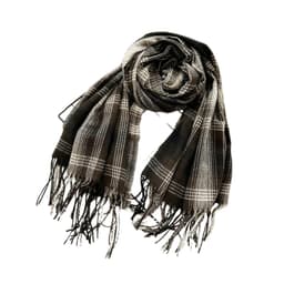 Cashmere-liknande linje rutnät scarf mångsidig brittisk stil Mörkgrå