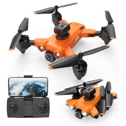Drone med foldbart design, dobbelt kamera, undgåelse af forhindringer Orange